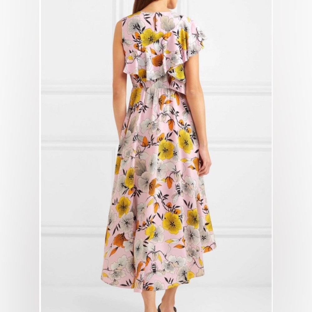 NWOT Maje Floral Asymmetrical One-Shoulder Midi Dress